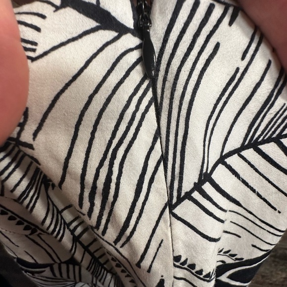 Ann Taylor White and Navy Blue A-Line Mini Skirt - Picture 3 of 8